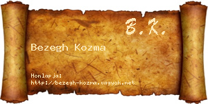 Bezegh Kozma névjegykártya